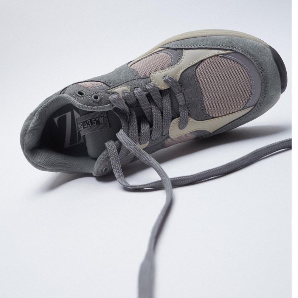 Zara Gray Thick sole sneakers - Picture 3 of 7